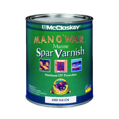 Man O War McCloskey Man O' War Satin Clear Marine Spar Varnish 1 qt 080.0006505.005